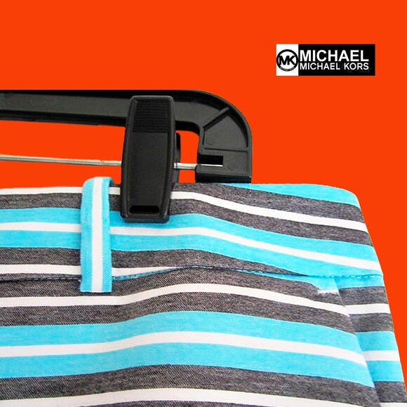 MICHAEL Michael Kors NEW Coastal PEACOCK Stripe Mini Short 12 - Picture 6 of 11